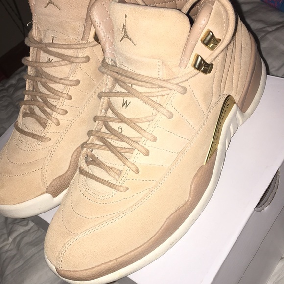 jordan 12 vachetta tan on feet